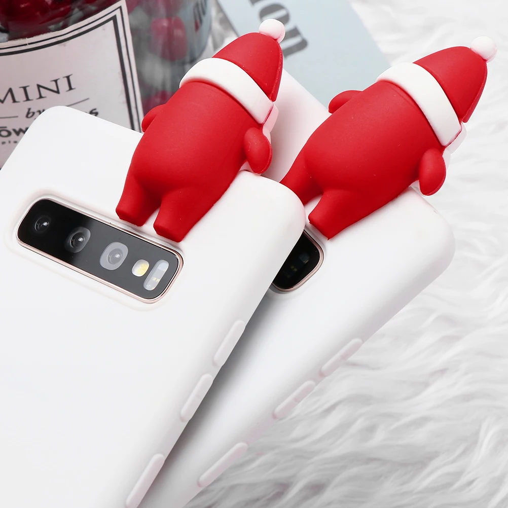 Счастливый год чехол с принтом "Санта Клаус" для samsung Galaxy S8 S9 S10 плюс S10e S6 S7 Edge Note 10 8 9 плюс J5 J7 J3 Rindeer чехол s