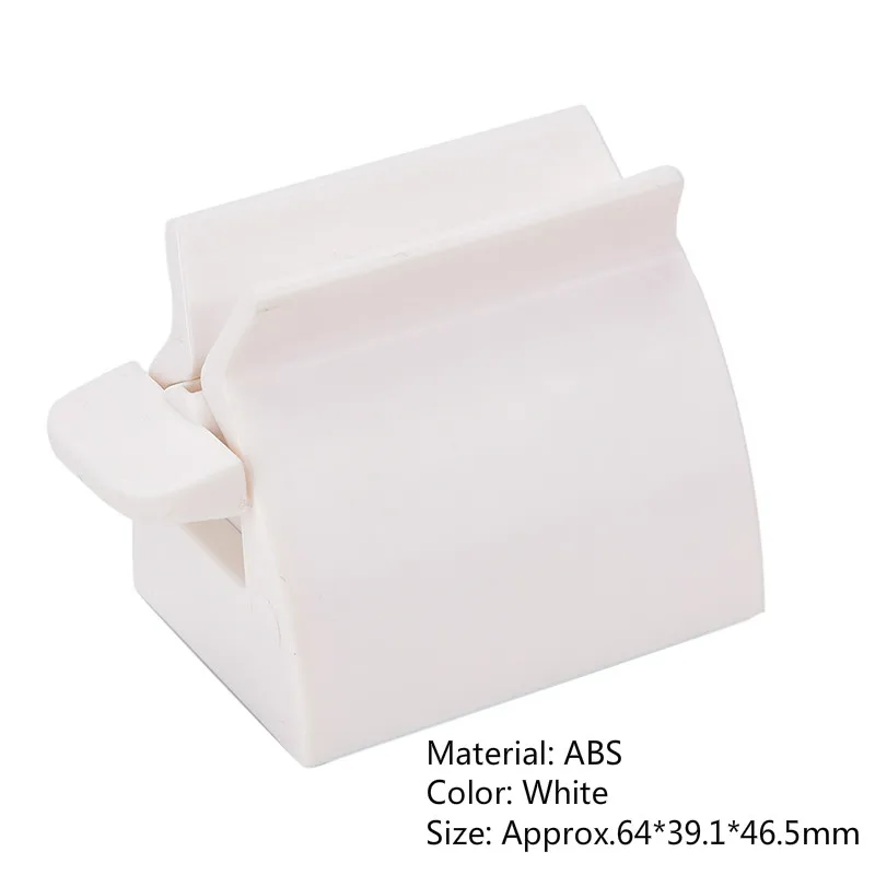 1PC White Горячие забавные губы пластиковые зубные дозатор пасты держатель прокатки трубки соковыжималка зубная паста аксессуары для ванной комнаты поставки случайный цвет - Цвет: 1PC White