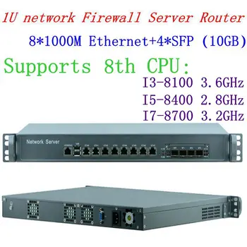 Preise 1U 8*1000M Lan Mit 4 SFP Intel I7 4770 3,5 Ghz Netzwerk Firewall Router System 8G RAM 64G SSD Mikrotik PFSense ROS Wayos