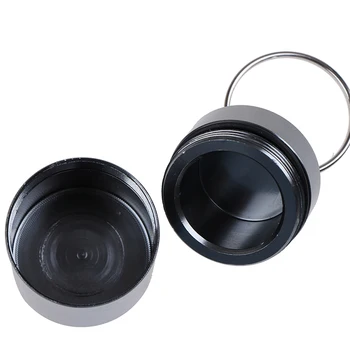 

Metal Mini Waterproof Alloy Box Case Bottle Holder Container Keychain Health Care For Travel