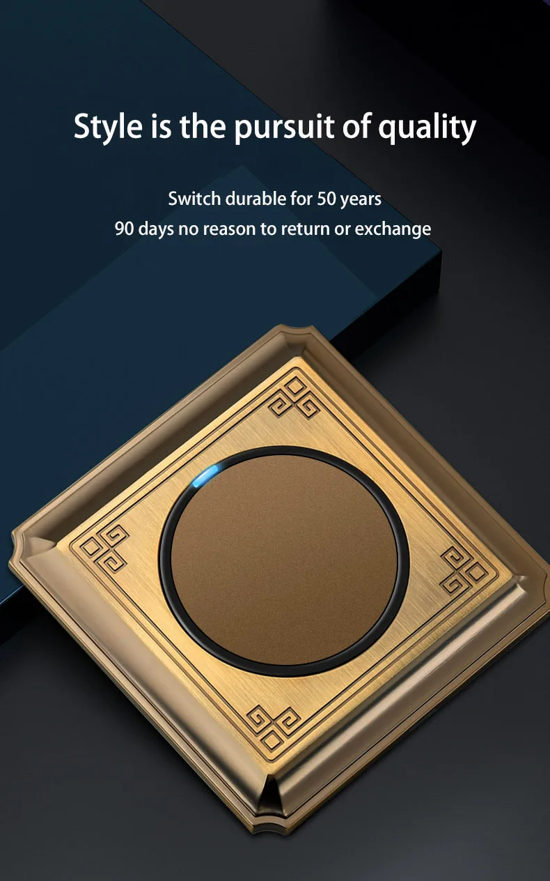 Painel, 86 Tipo, Wall Light Switch, Retro1-4 Gang, 2 Way