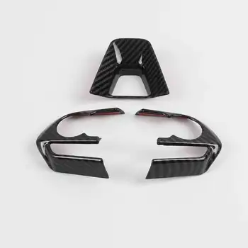 

For Toyota RAV4 RAV 4 Corolla avalon 2019 2020 ABS Carbon Fiber Steering wheel Cover trim interior decoration car accessories