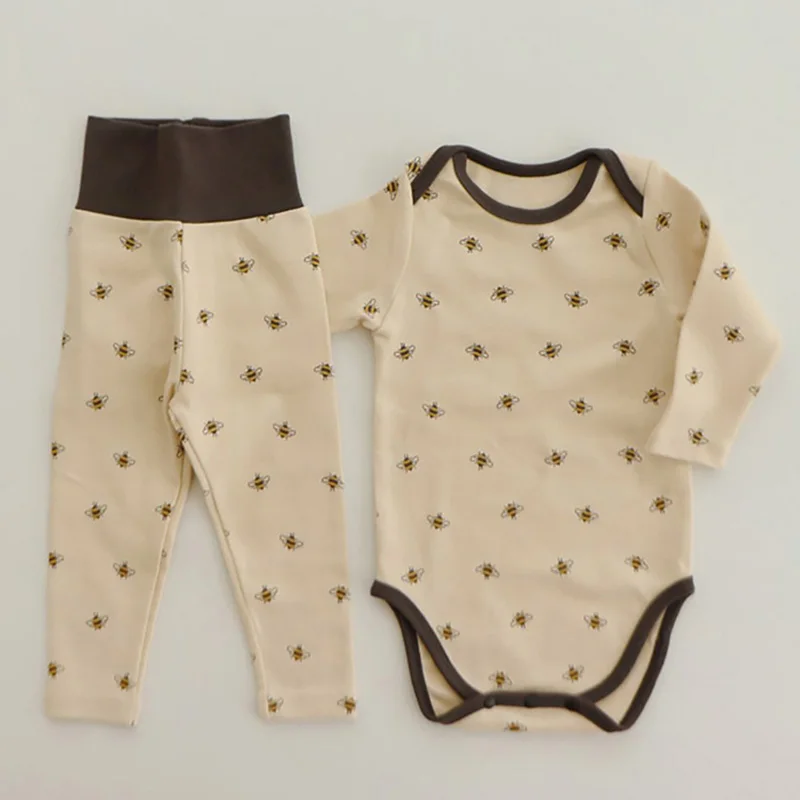 Baby Boy Bee Bodysuits and Pants Sleepwear Set