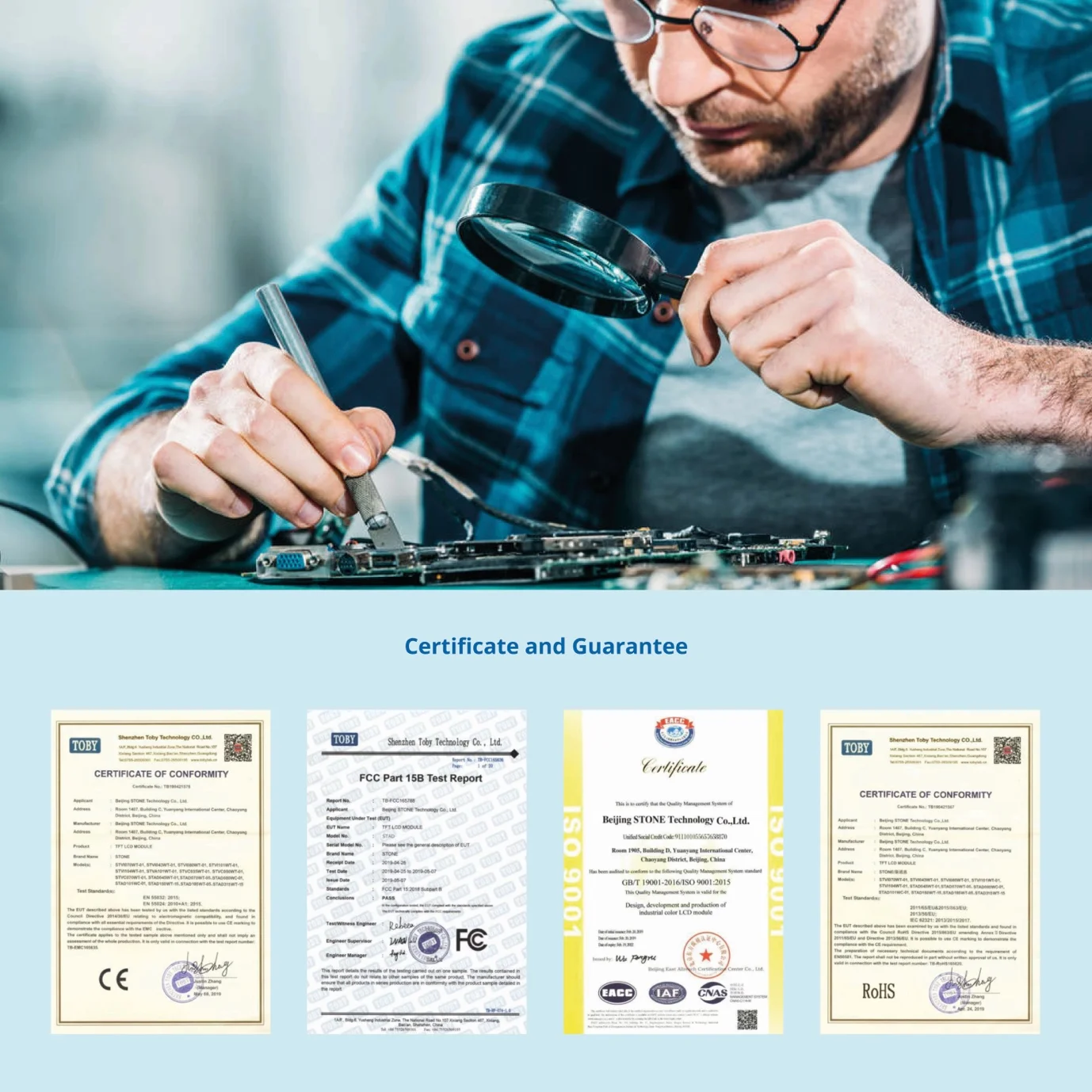 7 Inch HMI Serial LCD Display Module with Program + Touch Screen for Equipment Control Panel STWI070WT-01