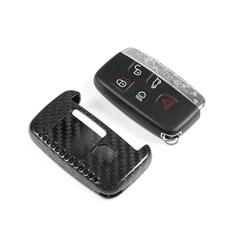 

100% Real Carbon Fiber Car Key Case Shell Cover For Land Rover Discovery Sport/LR5/Range Rover Evoque/Velar/Jaguar XE/XFL/F-pace