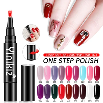 

5ml One Step UV Gel Nail Polish Pen Art Nude Gel varnish No Need Top Base cOLOR Paint Glue Faster Free Shipping 3 In 1