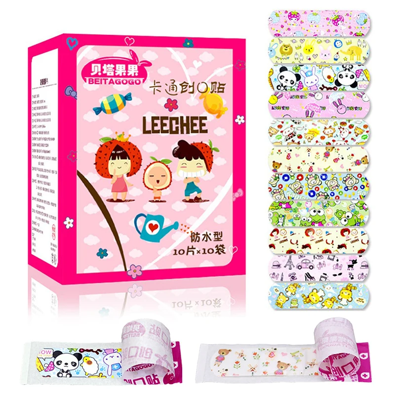 10/50/100Pcs Cartoon Waterproof Bandage Band-Aid Children Waterproof Wound Patch Hemostatic Adhesive For Kids Baby things