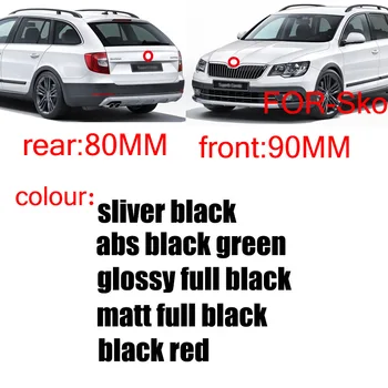 

2pcs Black Silver green 90mm 80mm car front hood bonnet emblem rear Trunk badge sticker cat styling