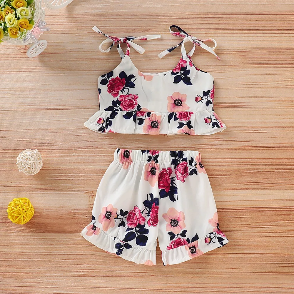 flowers baby girl clothes set kid outfit (6)