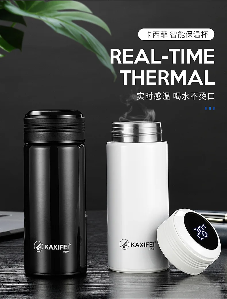 K916 smart insulation cup 304 stainless steel thermos hydro flask portable mug water with temperature display 300mL | Дом и сад