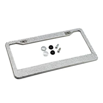 

Metal License Plate Frame for Women Tag Holder Stainless Steel Car Tag Frame Funny