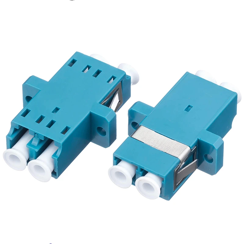 50 шт./лот LC-LC волоконно-оптический адаптер FTTH DX SM Дуплекс LC UPC фланец разъем, FTTH волоконно-оптический адаптер