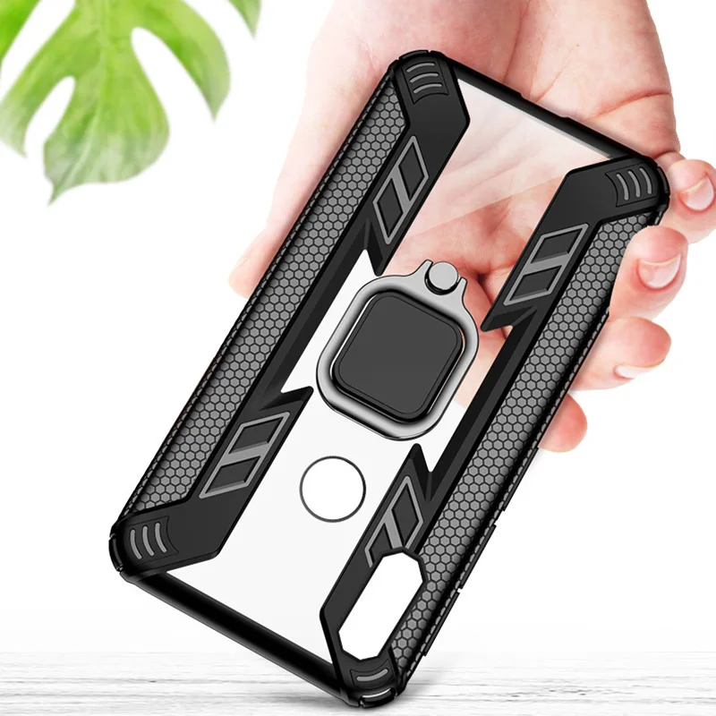 Для xiaomi mi 8 чехол Lite магнитное кольцо держатель Броня силиконовый прозрачный