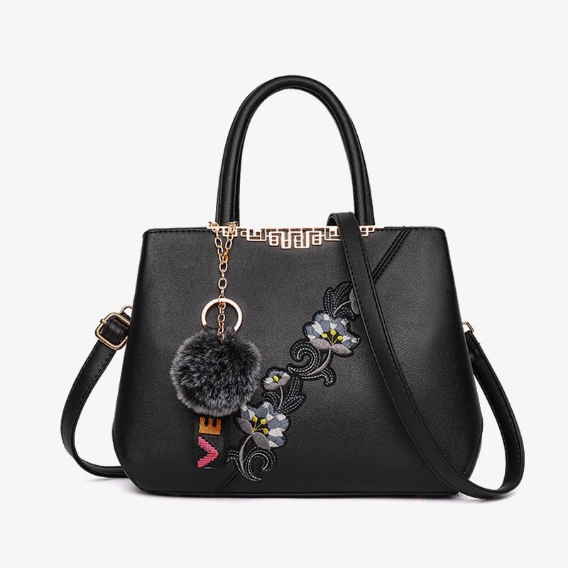 

High Quality Women handbag Fashion Embroidery Shoulder bags for Female Solid Color Spliced Messenger bag Luxury Designer Totes