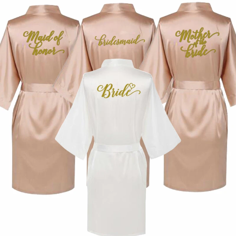 

Bridesmaid robes Sleepwear Robe Wedding Bride Bridesmaid Robes Pyjama Robe Female nightwear Bathrobe Nightdress Nightgown