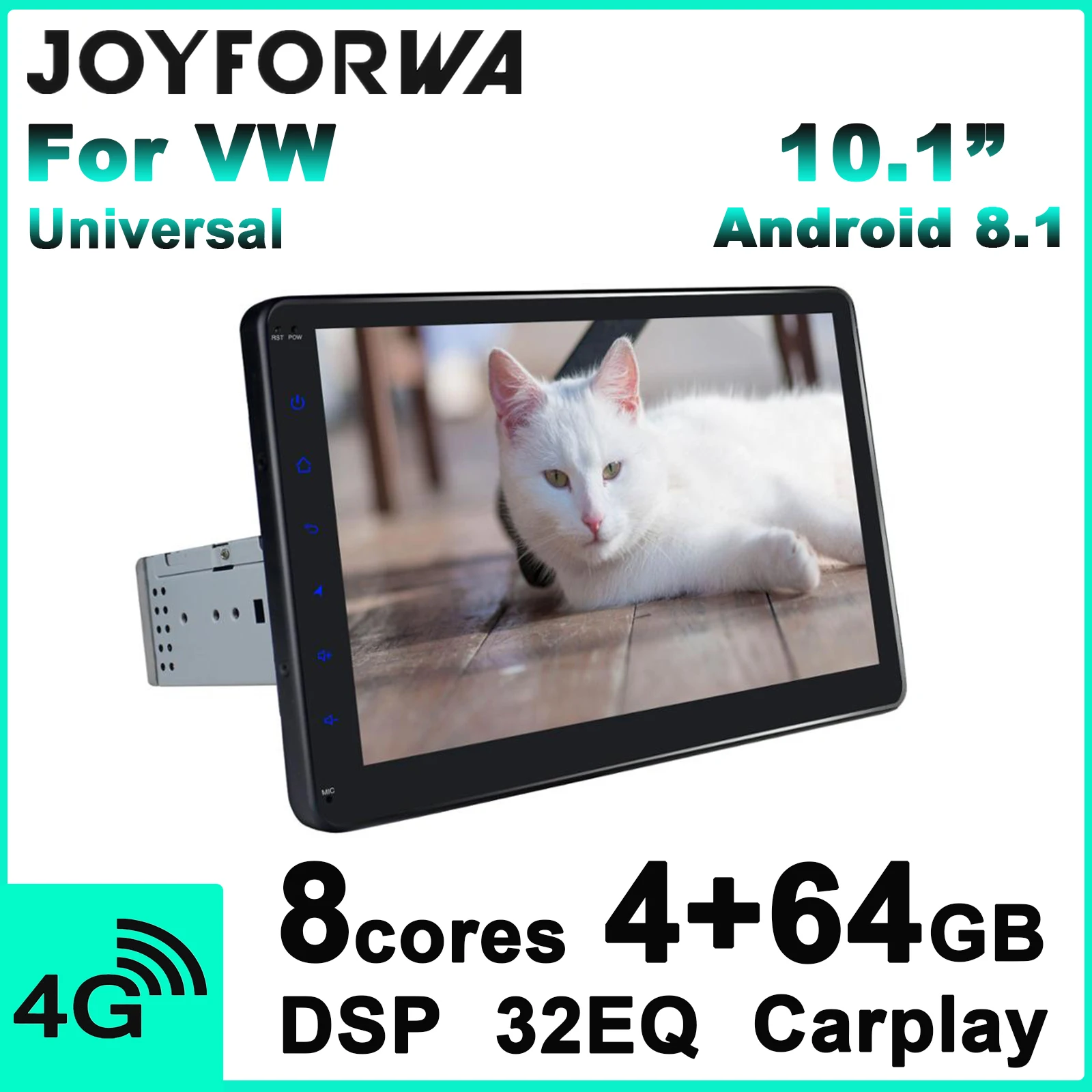 Flash Deal 10" 1Din Android 8.1 Car Radio Head Unit DSP SPDIF Subwoofer GPS for VW Passat/CC/B6/Golf/Jetta/Polo/Tiguan/Skoda Octavia/Rapid 0