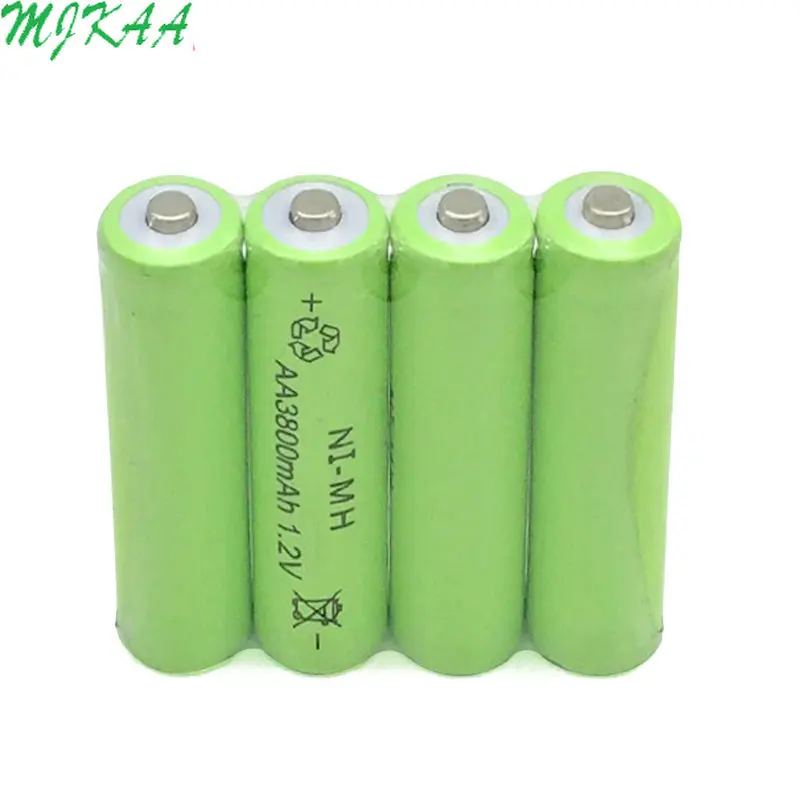 4 шт. Ni-MH 1,2 V 3800mAh Зеленый AA никель-металл-гидридный аккумулятор 14 мм* 50 мм