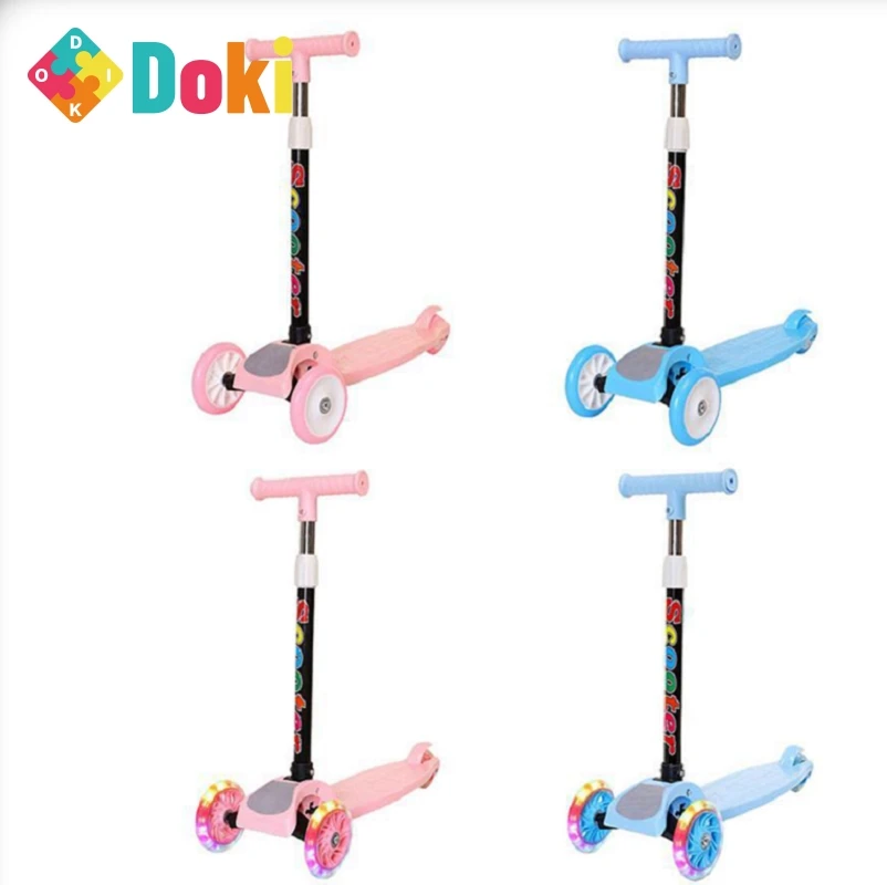 Doki Toy Folding Children Scooter 2-8 Years Old Three-wheel Flashing Skateboard Swing Car Indoor And Outdoor Children's Scooter 1 Doki Toy Folding Children Scooter 2-8 Years Old Three-wheel Flashing Skateboard Swing Car Indoor And Outdoor Children's Scooter 1