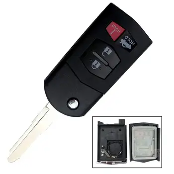 

4 Button Replacement Filp Key Case Folding Fob Car Remote Key Shell For MAZDA 3 5 6 MX-5 Miata CX-7 CX-9 RX-8 CX-9
