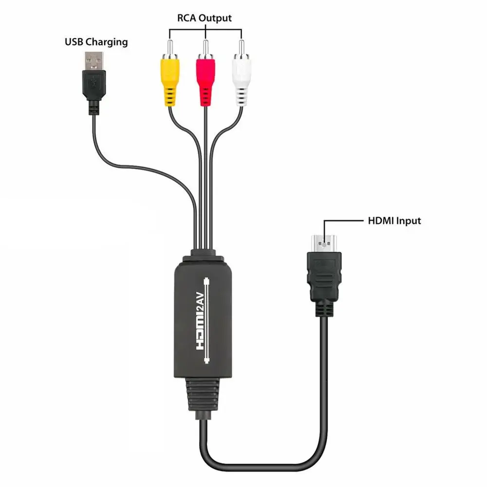 1080P HDMI в 3 RCA AV видео аудио кабель конвертер адаптер для HDTV для PS4 для xbox DVD 1,8 м кабель ПВХ Куртка