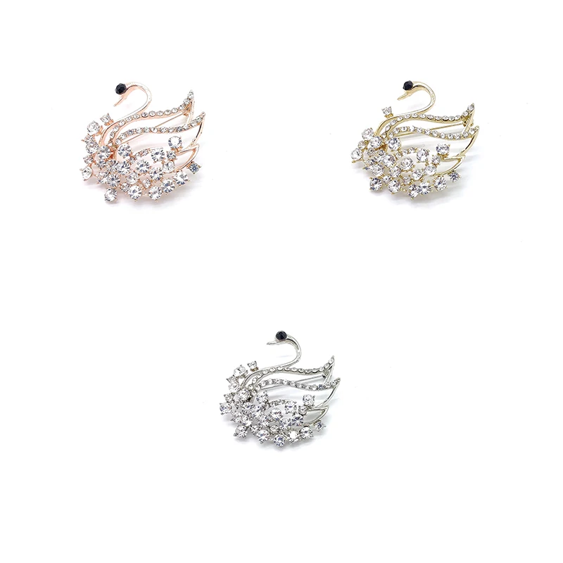 Spilla Pd 2021 New Zircon Hollow High-End Swan Spilla Accessori Abbigliamento Spille Gioielli