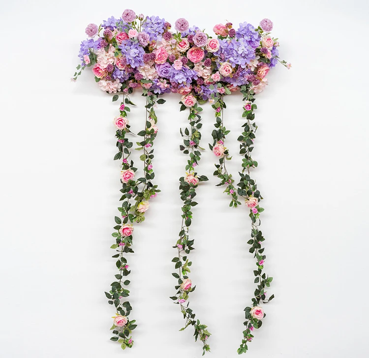 JAROWN Artificial Rose Flower Row Floral Arch Decor Wedding Main Table Decoration Wedding Background Wall Props Sztuczne Kwiaty (13)