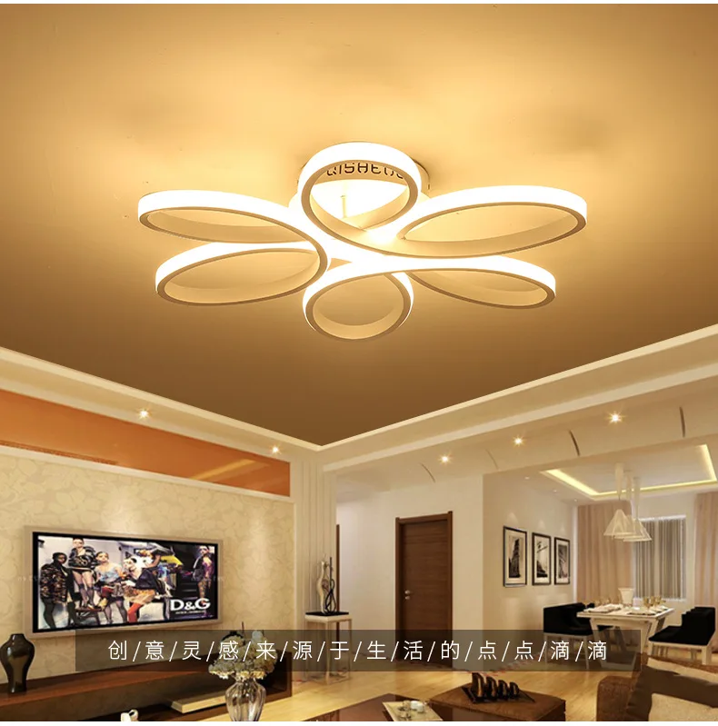 

LED ceiling lamp postmodern minimalist personality creative ceiling lamp round living room lamp engineering lighting fixture