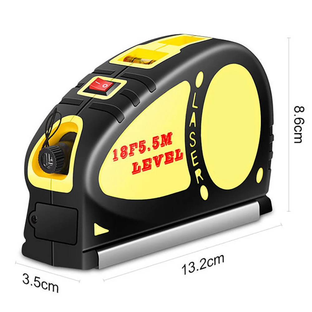 Многоцелевой лазерный уровень линейные лазеры Горизонт Вертикальная измерительная лента выравниватель пузырьков линейка измерительный диагностический инструмент