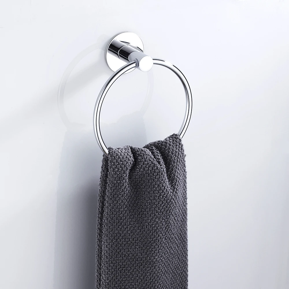 Bathroom Hand Towel Ring Self Adhesive Wall Mounted Towel Rack