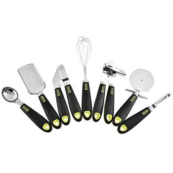 

NEW-Kitchen Utensils Set,7 Pcs Kitchen Tools and Gadgets Essentials Cooking Utensil Set Stainless Steel with Soft Contact