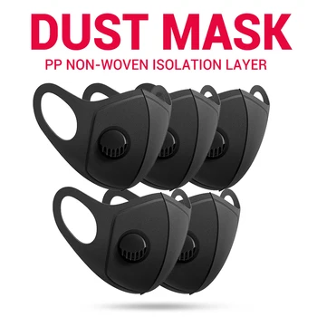 

Respirator Face Mask Mouth Caps Men Women Breath Valve Unisex Anti Dust Protection Mask Face Shield Protective Mask Reusable