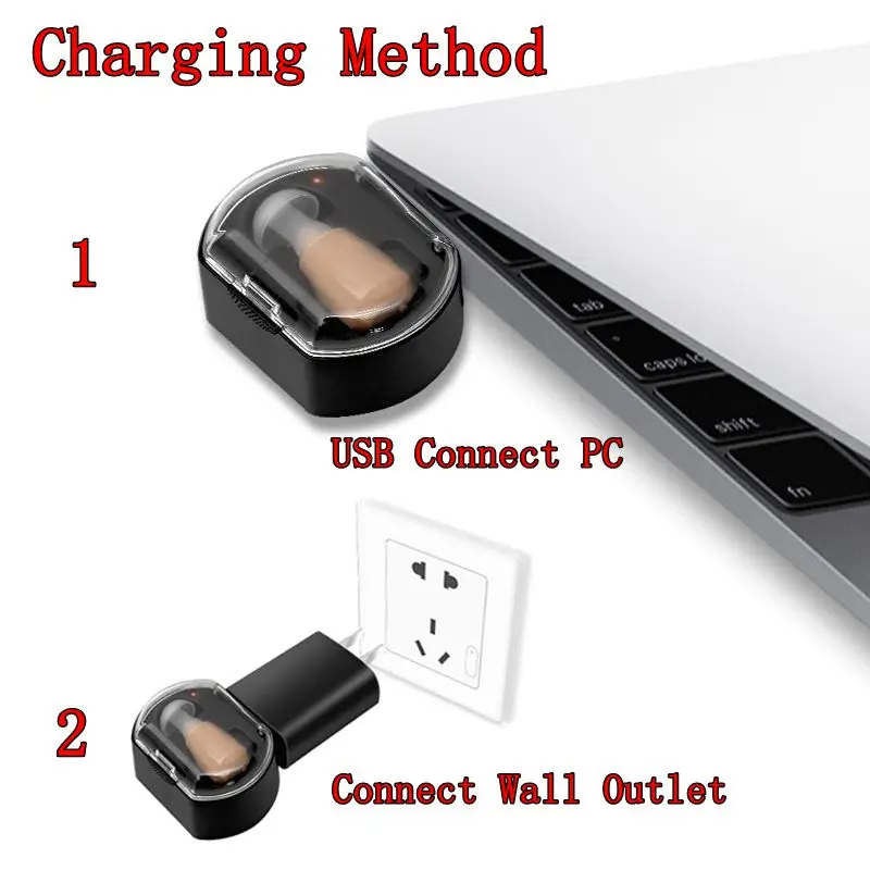 Micro Audiphones Mini Hearing Aids Adjustable Tone hearing aid Small In The Ear Invisible Best Soun