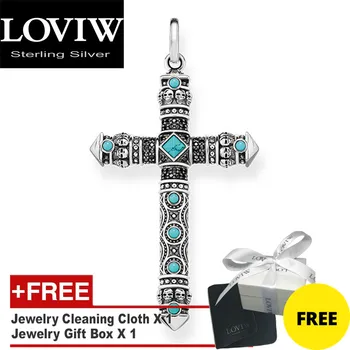 

Pendant Cross Blue Stone, Brand New Fashion Jewelry Thomas sabor Style Necklace Accessories Gift For Woman & Men