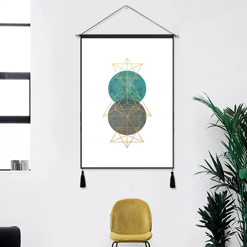 Винтажная Цветочная девушка, висящая ткань, хлопковая линия, картина, плакат, домашний декор, настенный гобелен, подарок