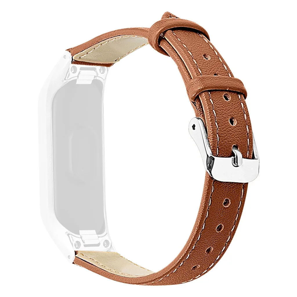 BW Кожаные часы для samsung Galaxy fit-e R375 сменный ремешок с металлической рамкой и твердым ремешком z0805 - Цвет: BW
