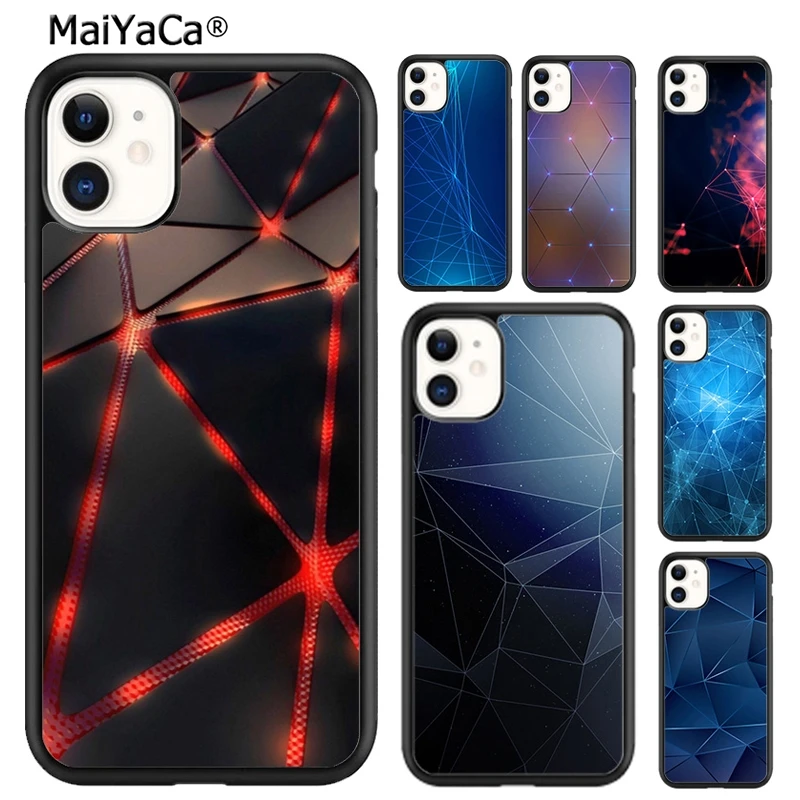 Maiyaca The Light Waves Geometry Abstract Triangle Phone Case Per Iphone 15 Se2020 6 7 8 Plus Xr Xs 11 12 Mini 13 14 Pro Max
