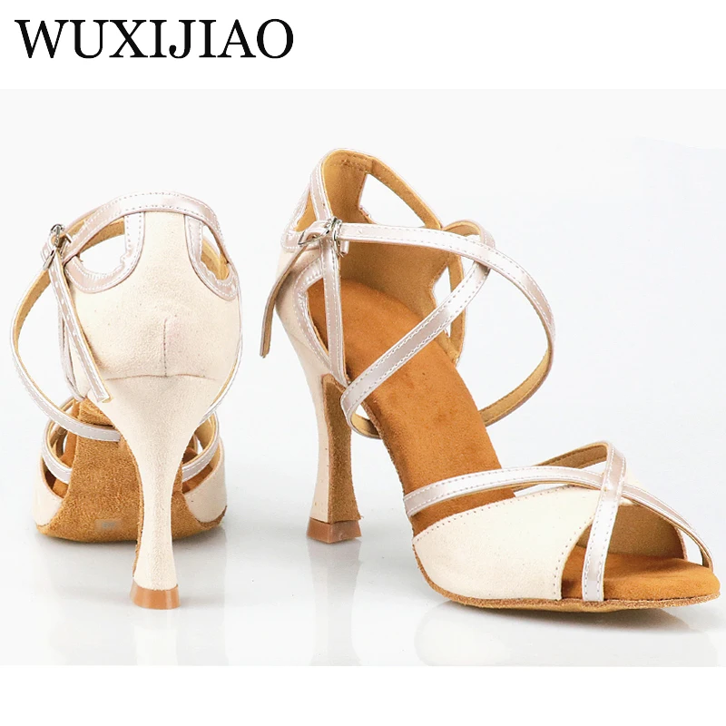 Women's Latin dance shoes national standard dance shoes party square soft heel 9cm