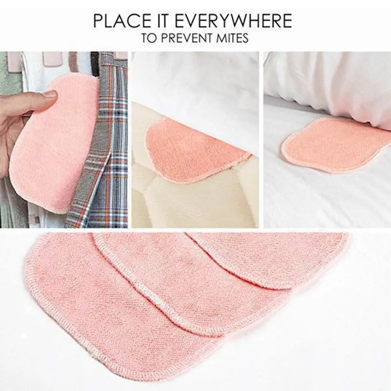 5Pcs Mites Removal Patch Nontoxic Anti Fleas Bed Sticker Pads Healthy Cleaner Anti-mite Dust Adsorption Pad Acaricide Sleep Aid