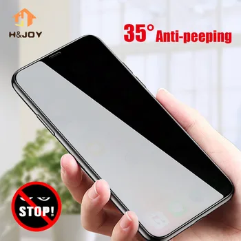 

9H Anti Peep Privacy Screen Protector Tempered Glass For iPhone X XS MAX 6 7 8 HD 35 degree Toughened Anti-Spying Screen Film