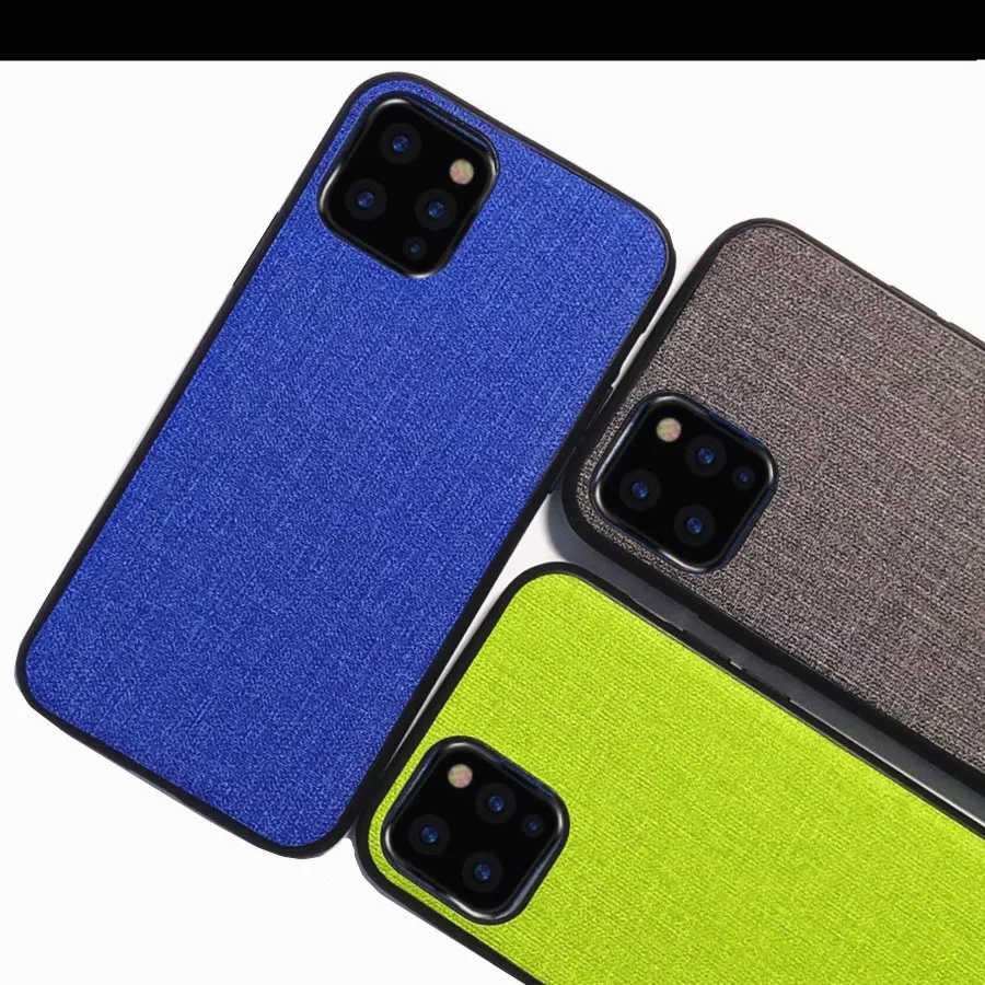 Для iphone 11 чехол 2019 роскошный тканевый для Pro защита Противоударная задняя крышка