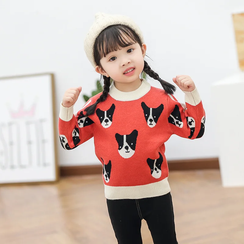 

Kids' Sweater 2019 Autumn New Style Fashion Cute Soft And Comfortable Puppy Pullover Sweater