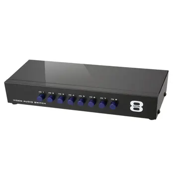 

AV Switch Box Composite Selector 8 Port RCA Audio Video 8 In 1 Out To TV Swithcer Adapter for DVD HDTV Converter
