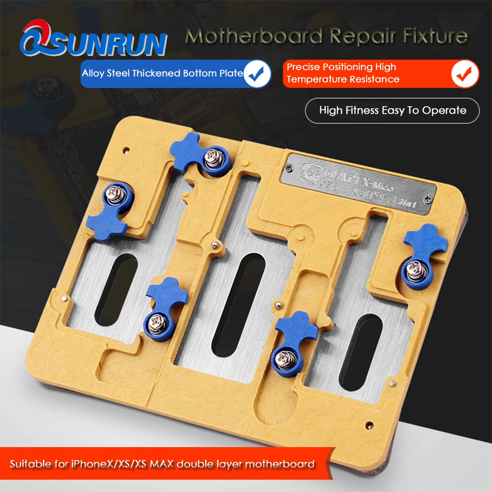 

MECHANIC MRX-Mico Main Board Layered 3 in1 Fixture For iPhone X/XS/XSM Logic Board Positioning Holder IC Rework Clamp Tools