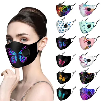 

1pc Reusable Face Mask Unisex Cotton Butterfly Print Маска Windbreak Mouth Cover Outdoor Mask Mascarillas Masque Entissu Lavable