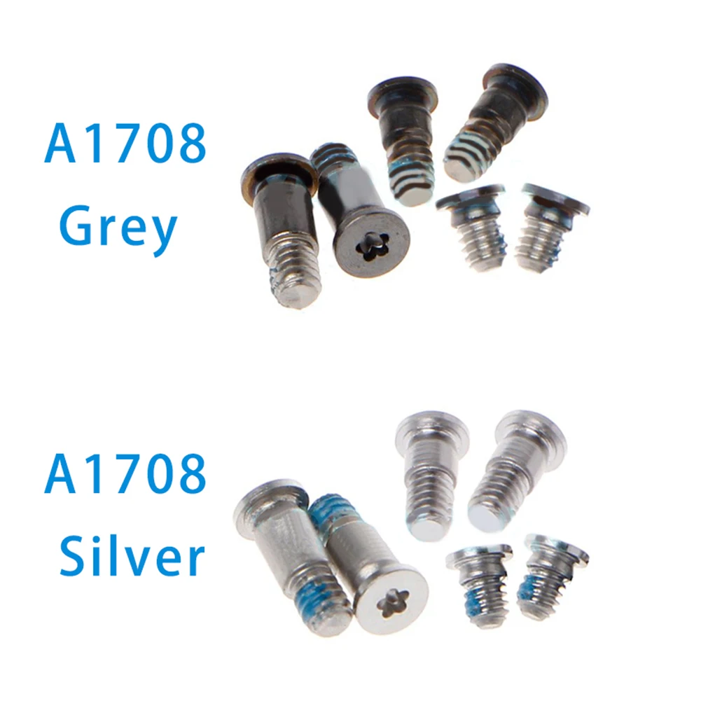6pcs 13 "15" A1706 A1707 A1708 Late 2016 2017 Silver /Gray Bottom Shell Back Cover Nameplate Screw kit for Macbook Pro macbook pro cover