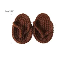 New Born Photography Props Hand Crochet Baby Slippers Baby Photo Props Shoes Newborn Fotografia Baby Photography Accessories 6