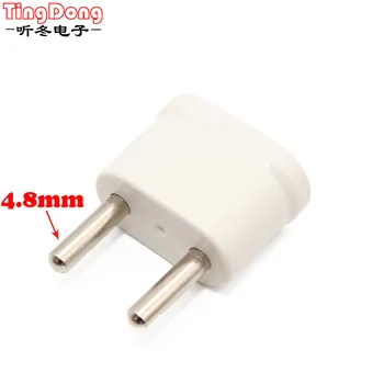 

1PC 4.8mm US To EU Plug USA To Europe Travel Wall AC Power Plug Charger Outlet Adapter Converter 2 Round Pin Electrical Socket
