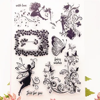 

Hot selling butterfly fairy transparent clear stamp / silicone seal roller stamp DIY scrapbook album / card production