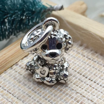 

2020 New 100% 925 Sterling Silver Dog charm beads High Quality Fashion Women's Jewelry Factory Wholesale Free Shipping