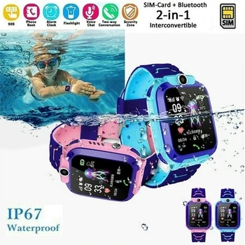

2020 Children's Smart Watch Kids SOS Anti Lost Smartwatch With Sim Card Voice Chat Camera Waterproof Kids Gift For IOS Android